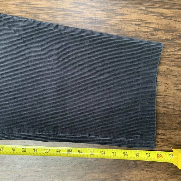 LL Bean Mens 38X34 (37X31.5) Corduroy Blue Navy Pants Pleated Outdoor High Rise - Picture 7 of 12